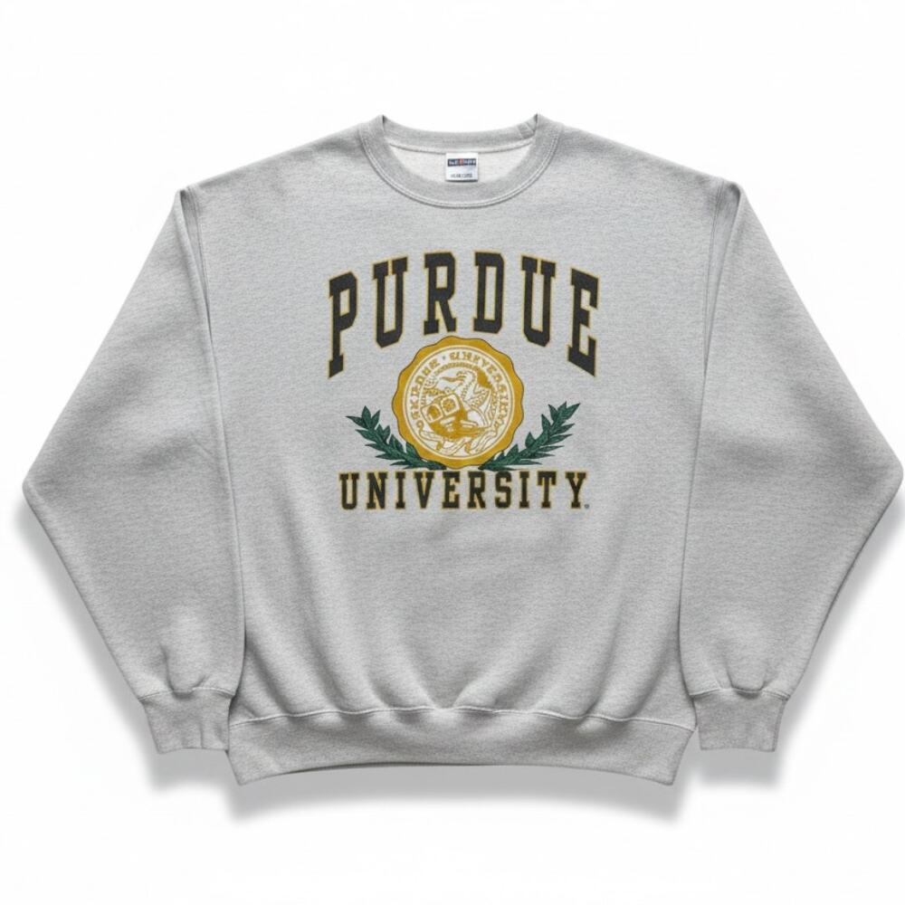 Vintage 90s Y2K Men's Large Purdue University Crewneck Sweatshirt Jerzees